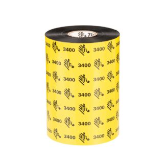 Fita de transferência térmica Zebra 3400 (Cera/Resina) - 220mm x 450m