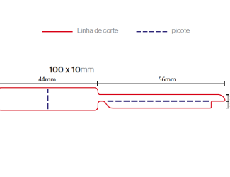 Etiqueta para Joalharia 100X10mm