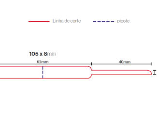 Etiqueta para Joalharia 105X8mm