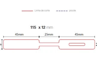Etiqueta para Joalharia 115X12mm
