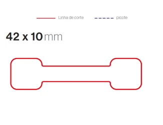 Etiqueta para Joalharia 42X10mm