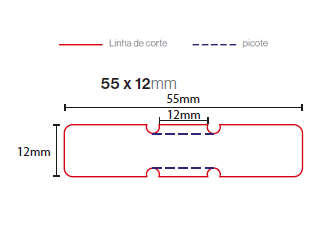 Etiqueta para Joalharia 55X12mm