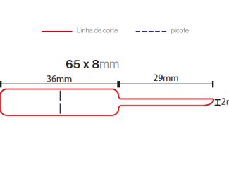 Etiqueta para Joalharia 65X8mm