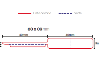 Etiqueta para Joalharia 80X9mm