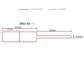 Etiqueta para Joalharia 84X12mm