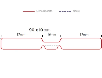 Etiqueta para Joalharia 90X10mm